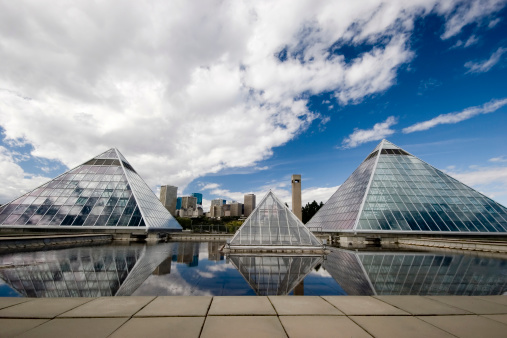 Glass pyramids in Edmonton Alberta.