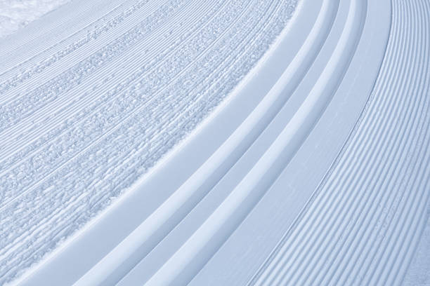 크로스 컨트리 스키 트랙 - snow ski track color image colors 뉴스 사진 이미지