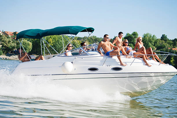 istock Group of friends sailing on a yacht. 174749461