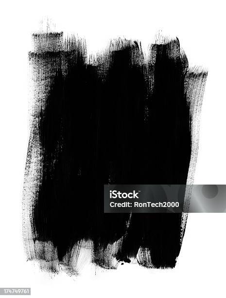 Paint Strokes Stock Photo - Download Image Now - Brush Stroke, Black Color, Backgrounds