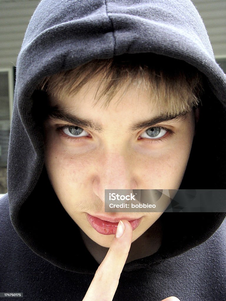 teen Retrato-shhhhhhhh. - Foto de stock de Hombres libre de derechos