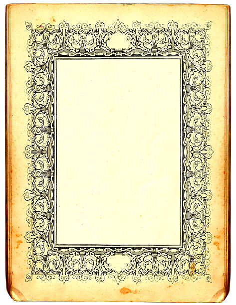 종이 프페임 - scroll old parchment photograph stock illustrations