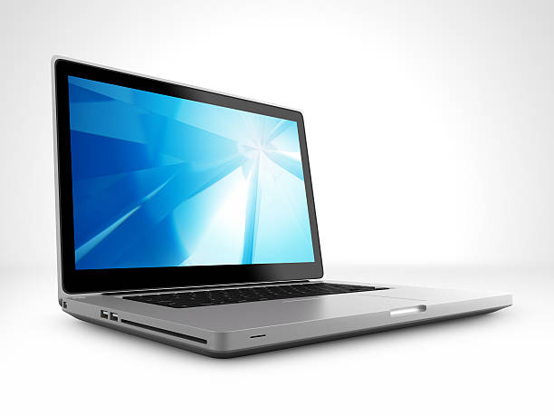 Modern Sliver Laptop XXXL stock photo