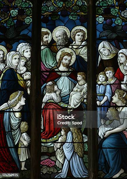 Stained Glass Window Stock Photo - Download Image Now - Jesus Christ, Angel, Bible