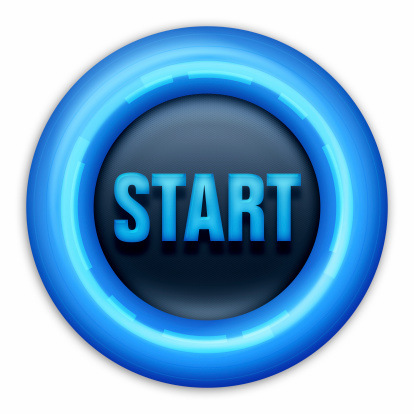 Cool futuristic blue button with text START inside.You may also like