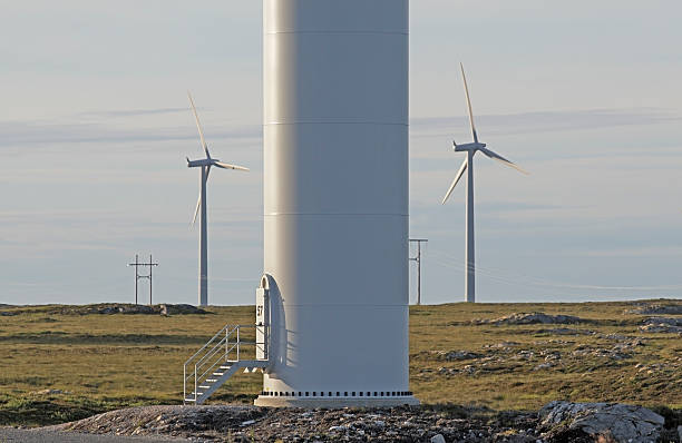 Wind turbines Basement stock photo