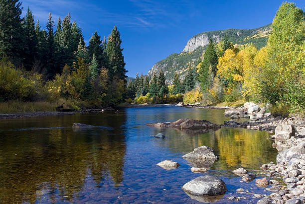 Caché la poudre río en rústica, Colorado - foto de stock