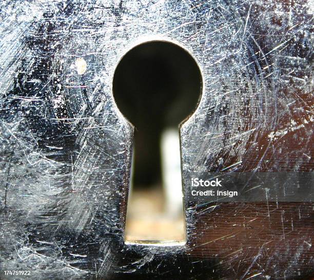 뒷면 키홀 열쇠구멍에 대한 스톡 사진 및 기타 이미지 - 열쇠구멍, 강철, 구멍