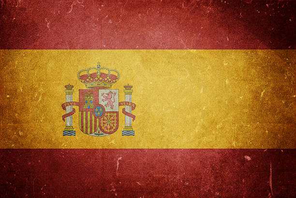 Flag of Spain stock photo