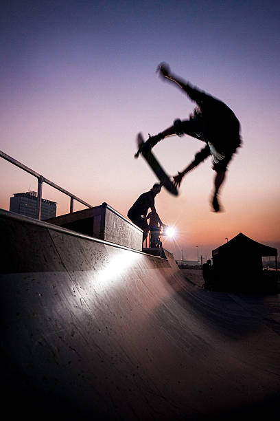 スケートボードコンテスト - skateboard park extreme sports recreational pursuit skateboarding ストックフォトと画像