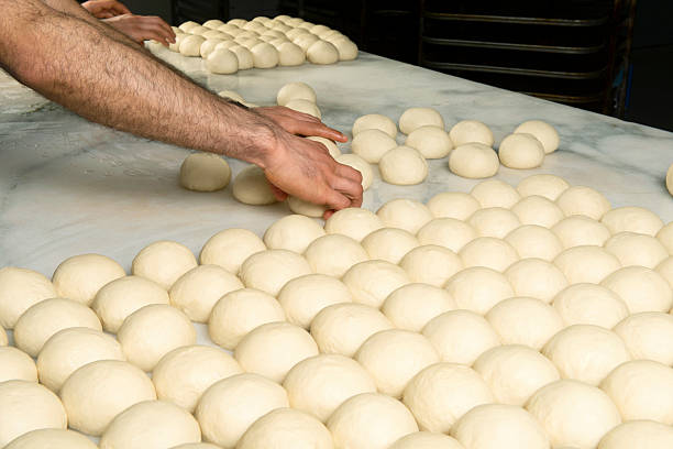istock Production line of burger breads 174752552
