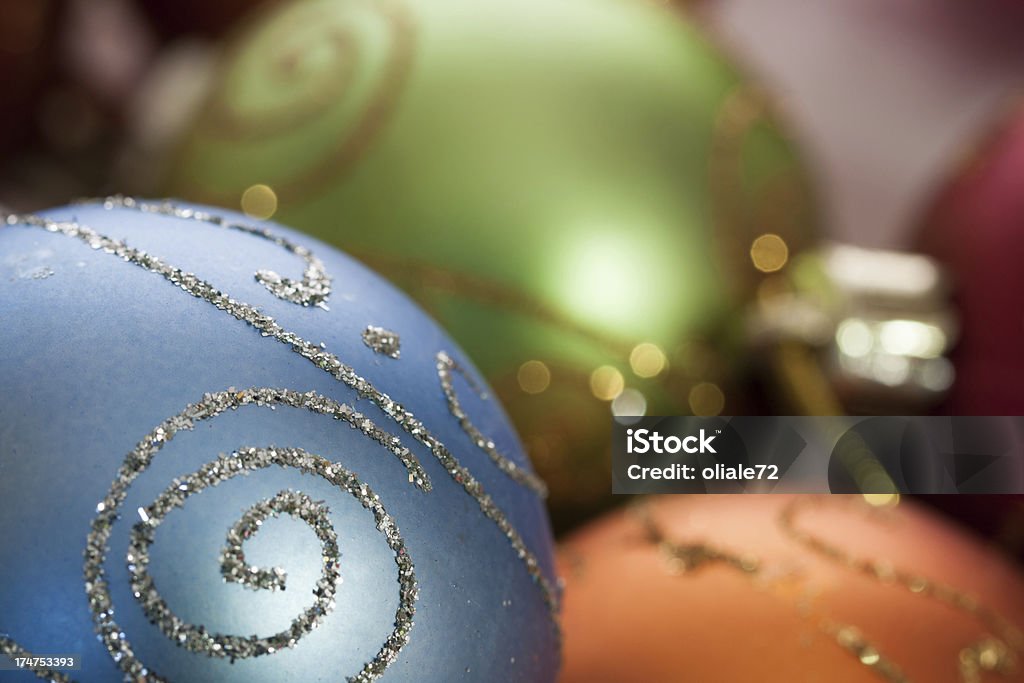 Palle di Natale colorate, Full-Frame immagine - Foto stock royalty-free di Allegro