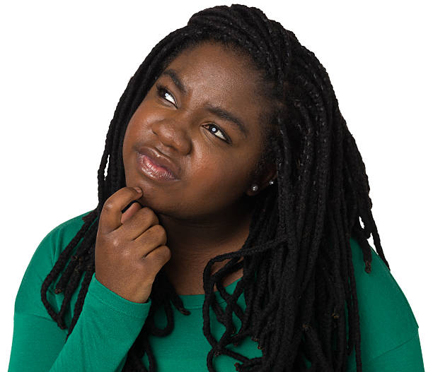 istock Pensive Young Woman Looking Up 174753433