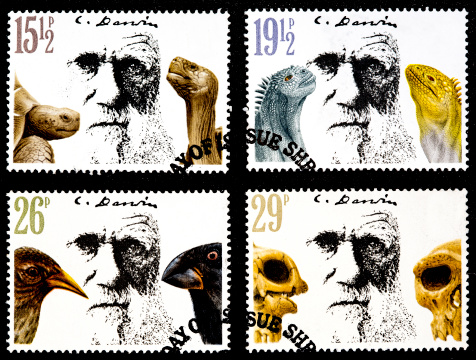 Charles Darwin featured on a British Stamps