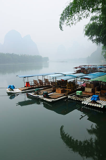 istock Bamboo boats on Li River in China 174754168