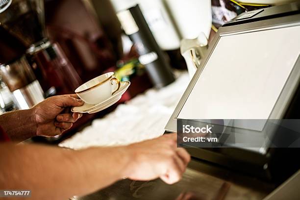 Bartender At The Point Of Sale Terminal Stock Photo - Download Image Now - Order, Pointing, Retail