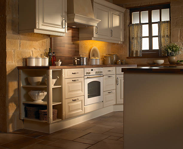 istock Interior view of rustic traditional style country kitchen 174754899