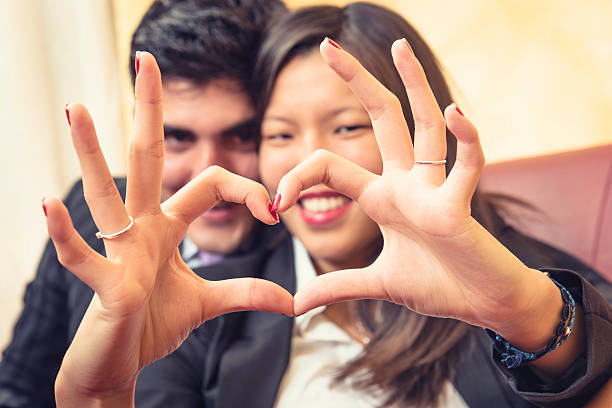 istock Multuracial Couple smiling for St. Valentine day 174755257