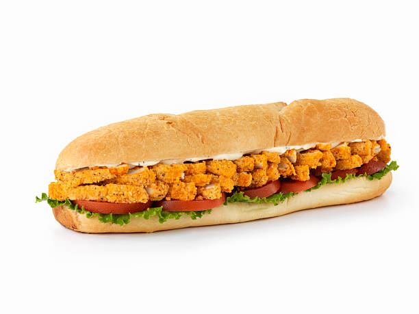 pies de largo de buffalo chicken ranch sub - sandwich turkey chicken submarine sandwich fotografías e imágenes de stock