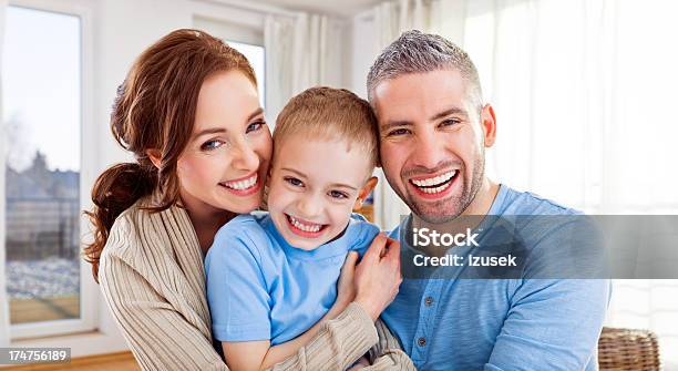 Happy Family Stock Photo - Download Image Now - Child, Close-up, Family with One Child