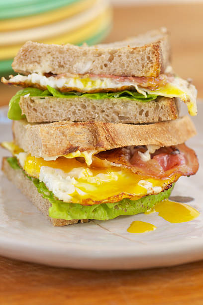 istock Vertical Shot of Fried Egg Sandwich with Pancetta 174756237