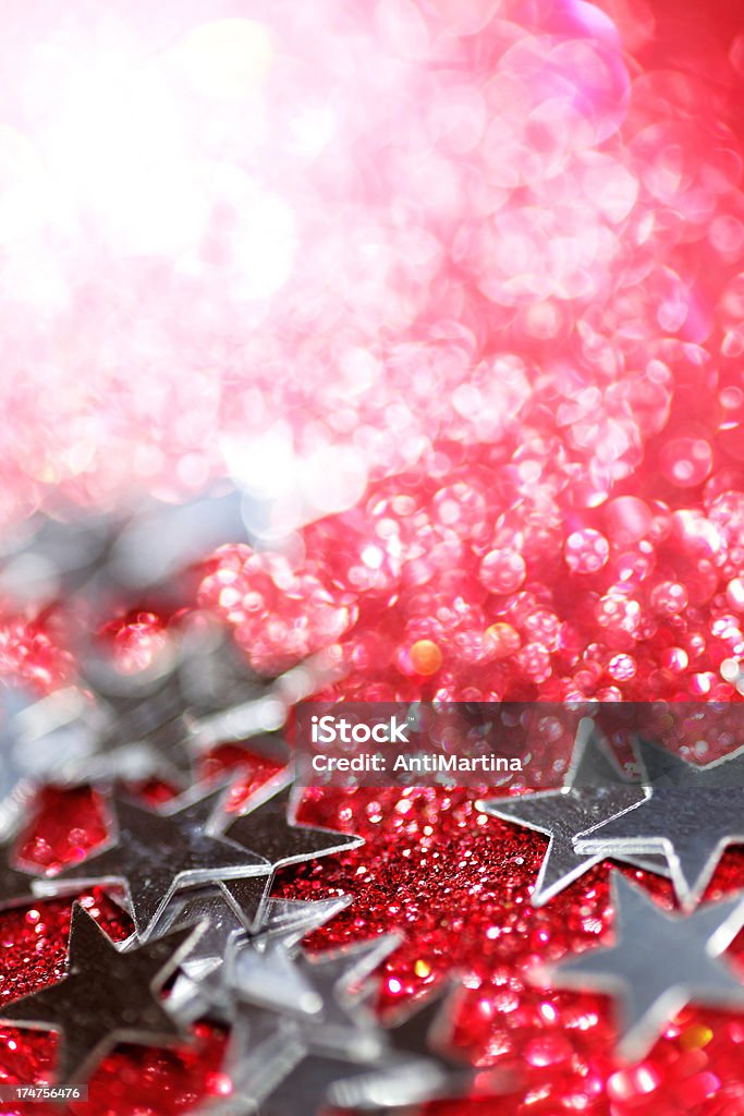 실버 스타즈 빨간색 반짝이는 배경기술 - 로열티 프리 0명 스톡 사진