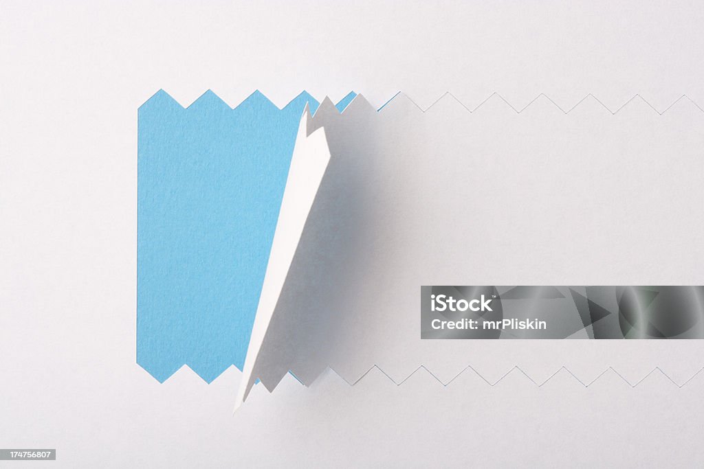 ホワイトペーパーからブルーの下にギザギザ - グリーティングカードのロイヤリティフリーストックフォト