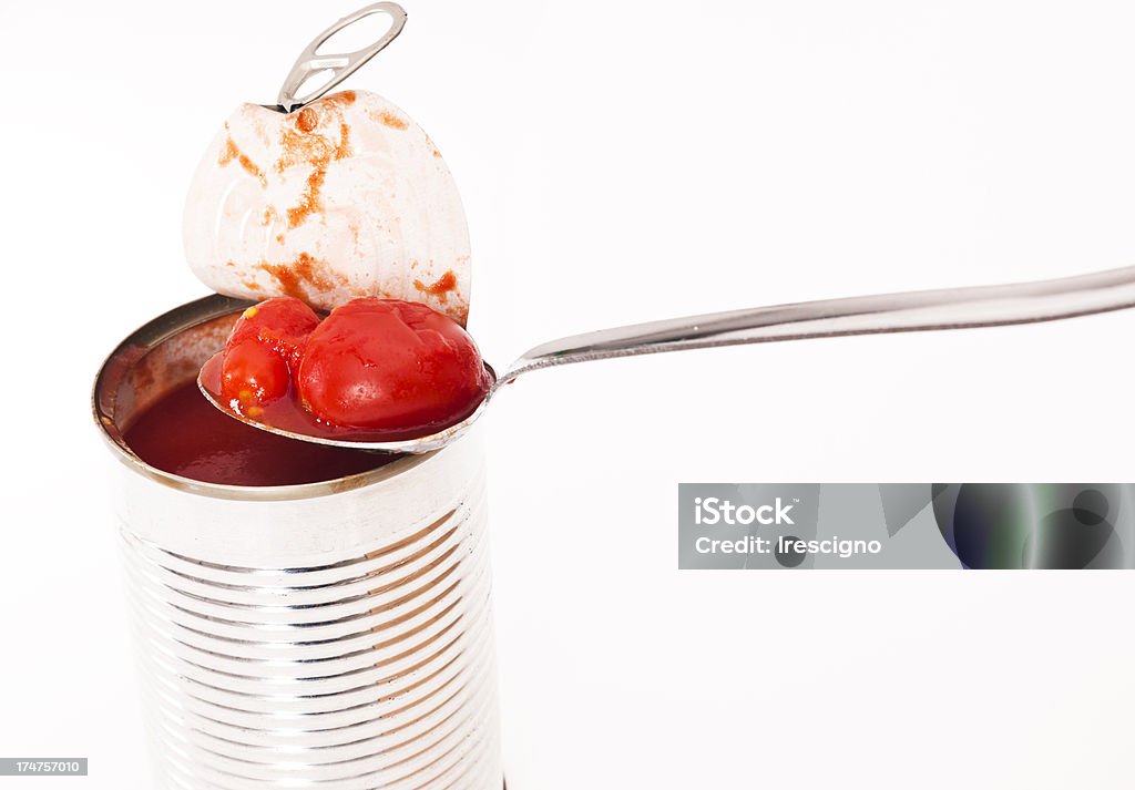Sbucciato pomodori - Foto stock royalty-free di Cucchiaio
