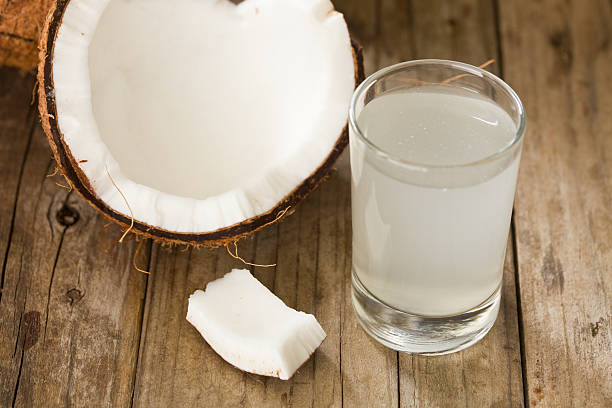 Coconut Water And Nut stock photo