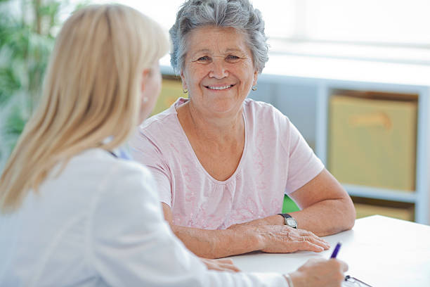 istock Senior woman at doctor's office. 174757364