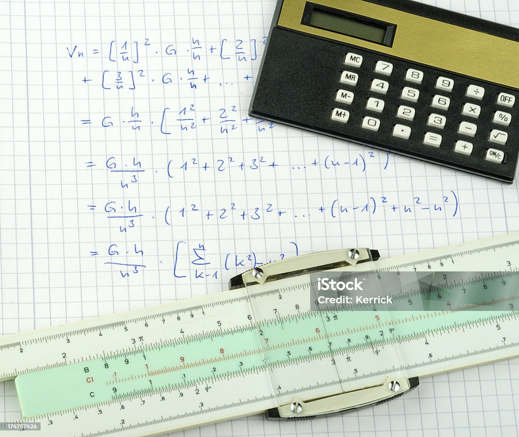 Historyczne Matematyka sprzęt slideruler - Zbiór zdjęć royalty-free (Algebra)