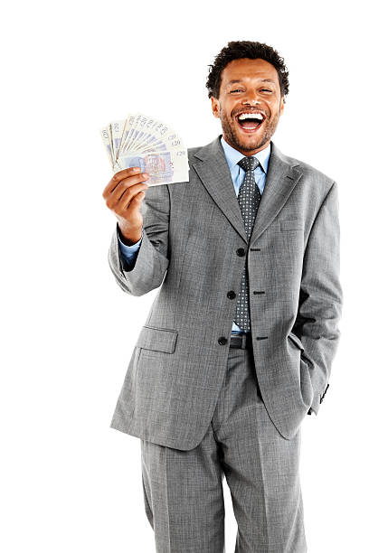 зрелые деловой человек, делая прибыли - greed currency men happiness стоковые фото и изображения
