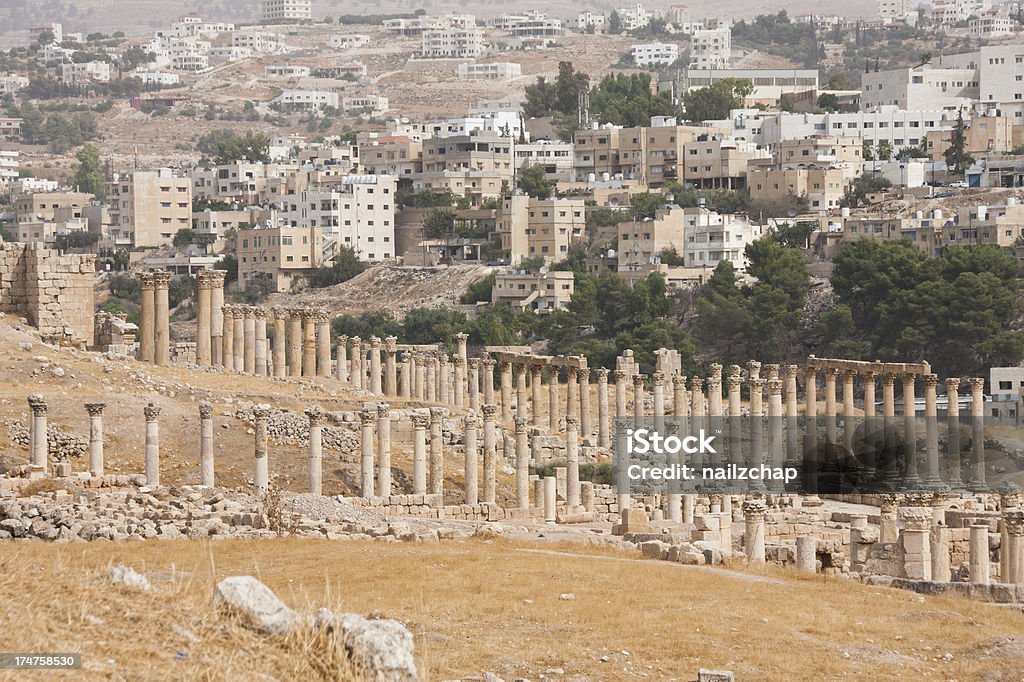 La ciudad romana de Gerasa de Jerash, Jordania - Foto de stock de Aire libre libre de derechos