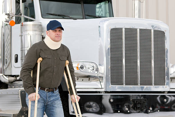 Truck Driver and Disablity stock photo