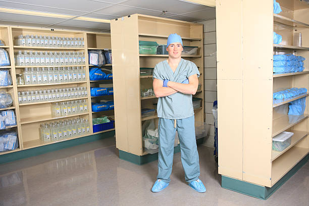 istock Sterilizer in Hospital - Worker Arm Cross 174758955