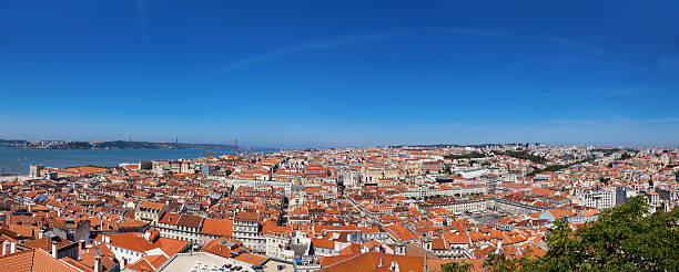istock Panoramic view of downtown Lisbon from the castle 174759054
