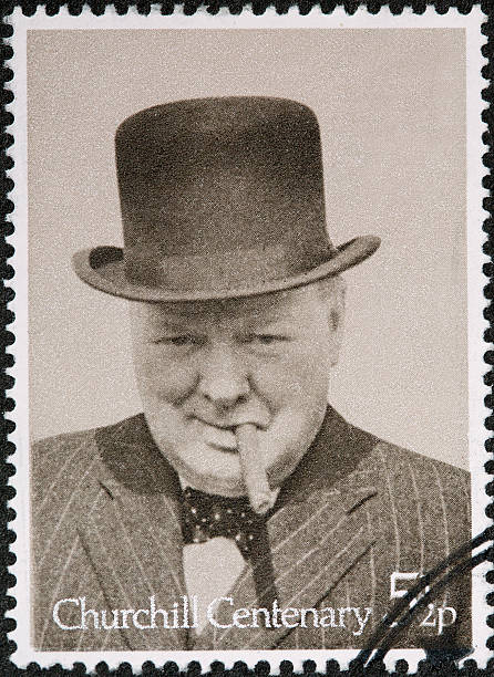 Sir Winston Churchill stock photo