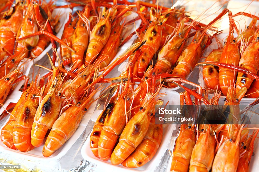 Haufen von Garnelen - Lizenzfrei Fische und Meeresfrüchte Stock-Foto