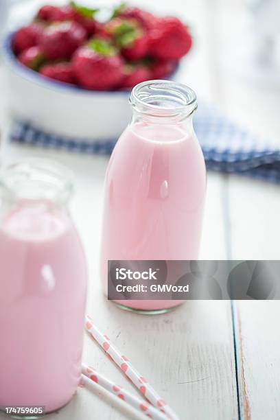 Strawberry Milkshake Stock Photo - Download Image Now - Berry Fruit, Dairy Product, Drink