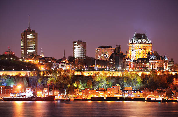 istock Illuminated Quebec Cityscape at night 174760798