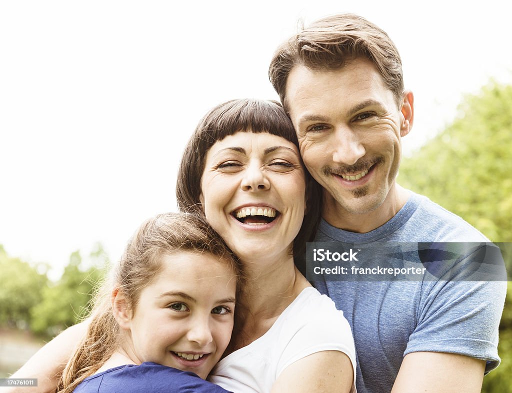 Smiling family  10-11 Years Stock Photo