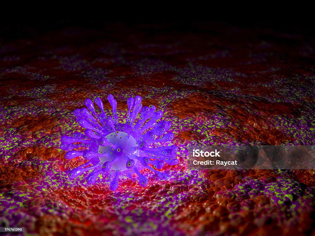 Virus infiziert Zellen - Lizenzfrei AIDS Stock-Foto