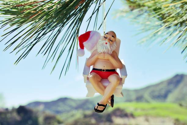 istock Summer Santa Christams Decoration in Beach Scene 1747615251
