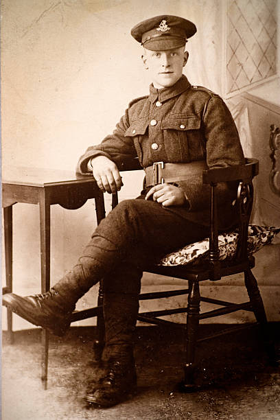 First World War Solider A British soldier from the First World War, c.1918 world war i photos stock pictures, royalty-free photos & images