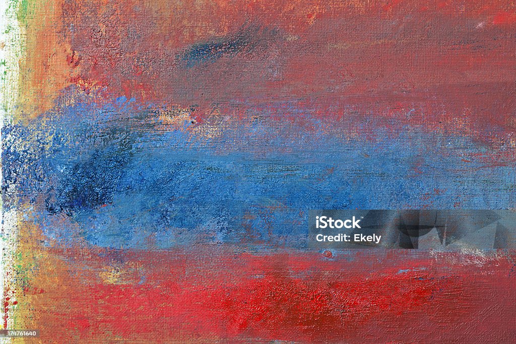 Abstrato Arte pintada de fundo vermelho e azul. - Royalty-free Abstrato Foto de stock