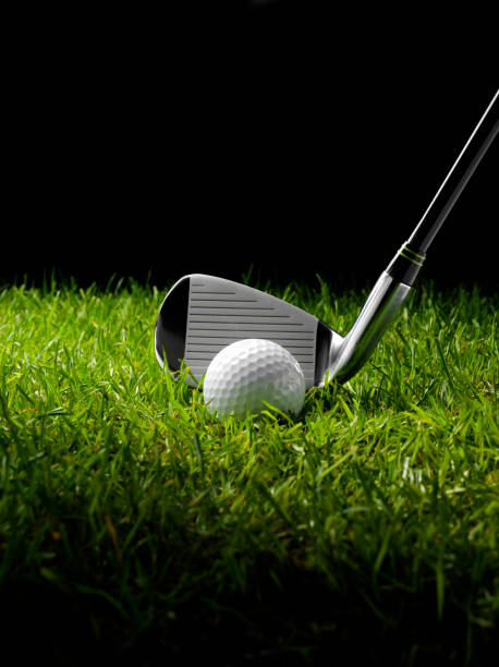 istock Golf Iron with a Ball and Tee on grass 174761761
