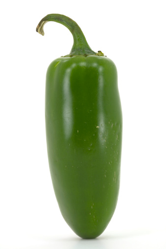 Jalapeno pepper on a white background
