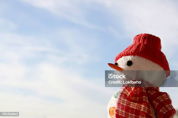 Schneemann Mit Blauen Zartes Sky Stockfoto und mehr Bilder von Blau - Blau, Fotografie, Handgemacht