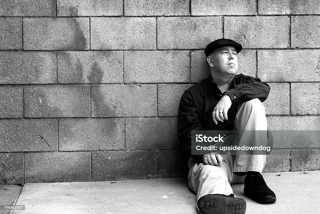 사람 및 블럭 벽#3/7 - 로열티 프리 남자 스톡 사진
