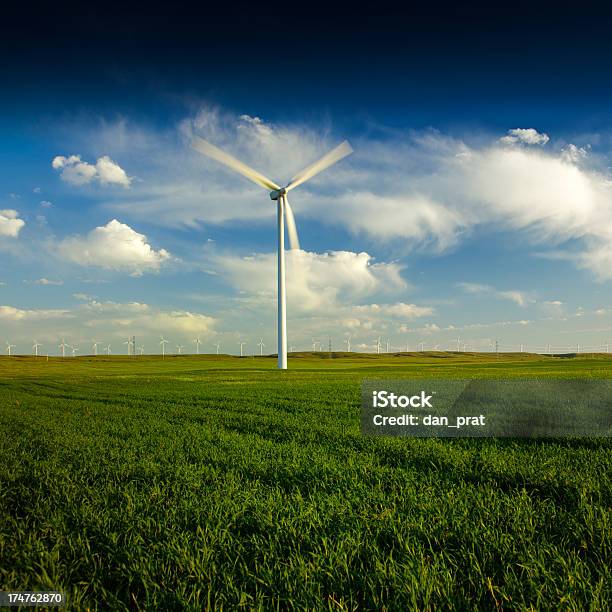 Wind Turbine Stock Photo - Download Image Now - Carbon Neutrality, Agricultural Field, Blurred Motion